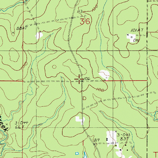 Topographic Map of Righthand Creek Oil Field, LA