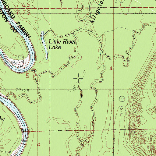 Topographic Map of Alligator Lake, LA