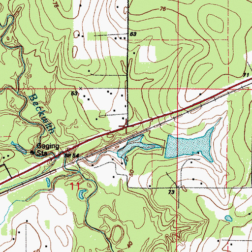Topographic Map of Gekop, LA