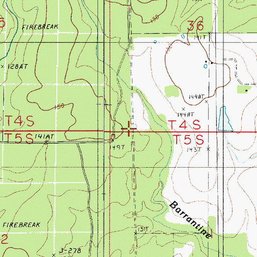 Topographic Map of Camp Delta (historical), LA