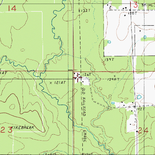 Topographic Map of Bannister (historical), LA