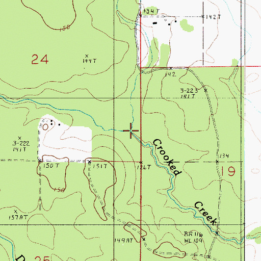Topographic Map of Ladniers Branch, LA