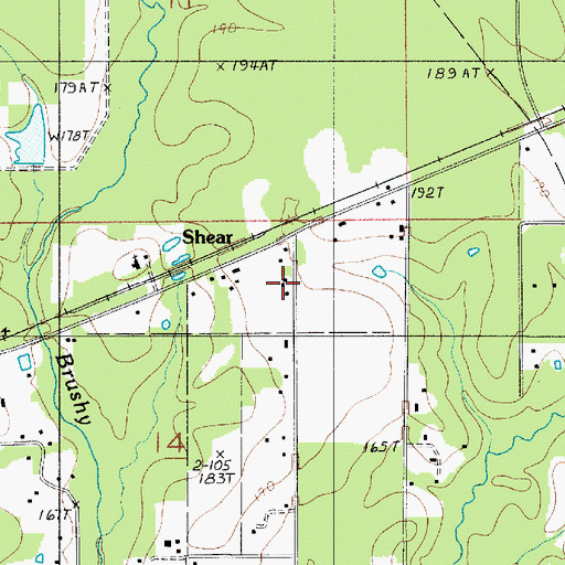 Topographic Map of Hickman School (historical), LA