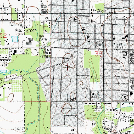 Topographic Map of Saint Josephs Catholic Church, LA