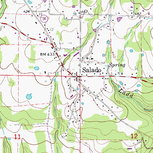 Topographic Map of Salado, AR