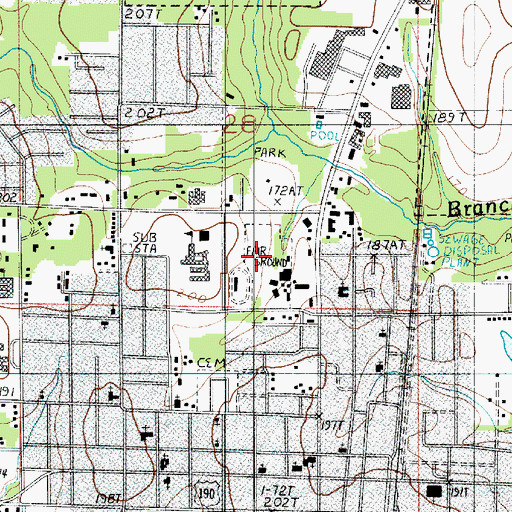 Topographic Map of Beauregard Parish Fairgrounds, LA