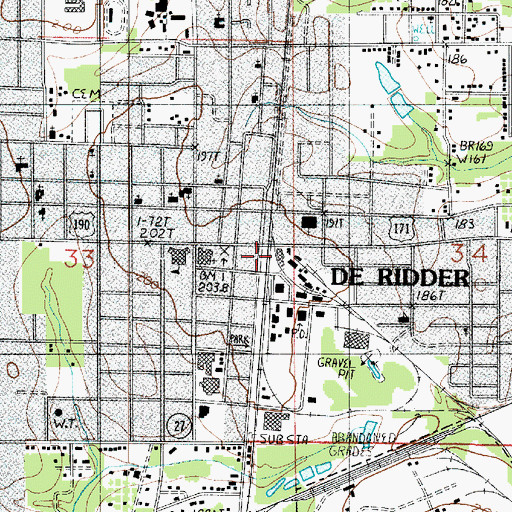 Topographic Map of Beauregard Museum, LA