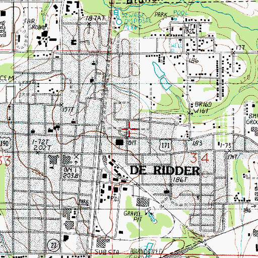 Topographic Map of Full Gospel Temple, LA