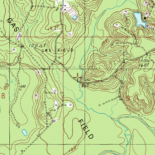 Topographic Map of Big Creek, LA