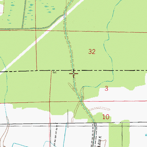 Topographic Map of Camp Bayou Canal, LA