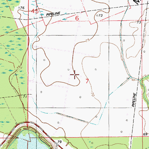 Topographic Map of Monroe Gas Field, LA