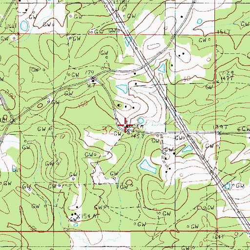 Topographic Map of Union Church (historical), LA