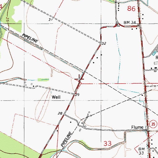Topographic Map of Ward Two, LA