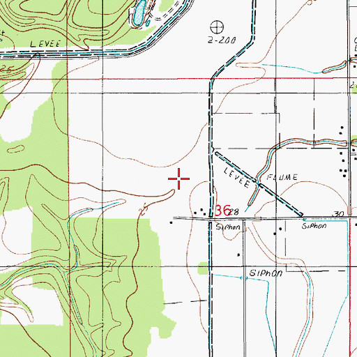 Topographic Map of Ward Four, LA