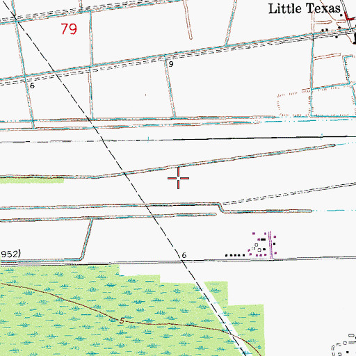 Topographic Map of Ward Four, LA