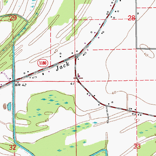 Topographic Map of Ward Eight, LA