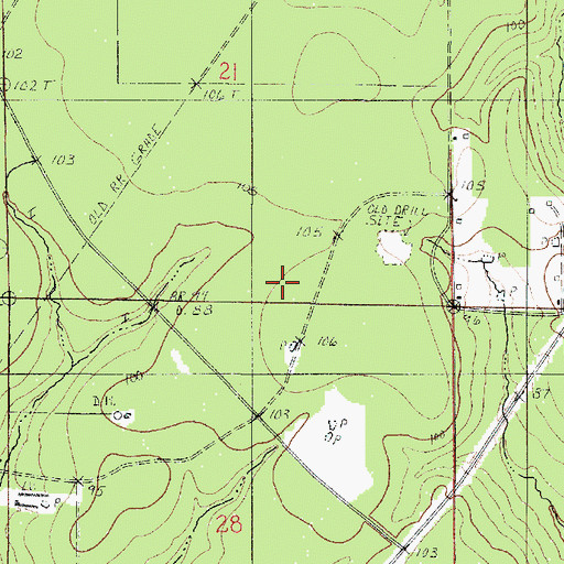 Topographic Map of Ward One, LA