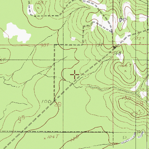 Topographic Map of Ward Two, LA