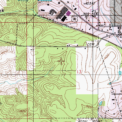 Topographic Map of Ward Two, LA