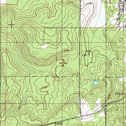 Topographic Map of Ward Three, LA