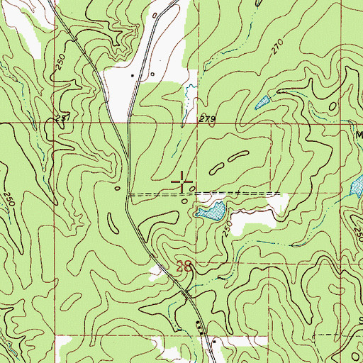 Topographic Map of Ward Four, LA