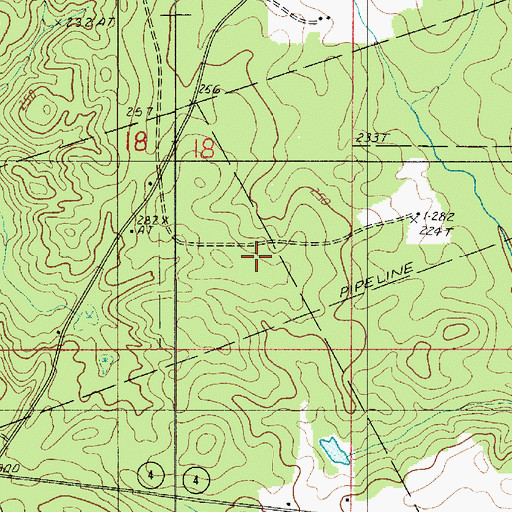Topographic Map of Ward Six, LA