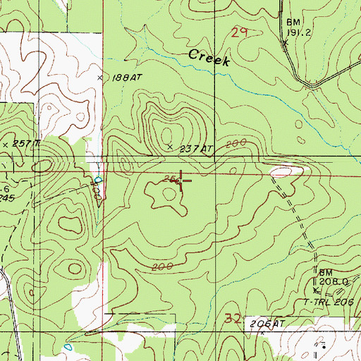 Topographic Map of Ward Seven, LA