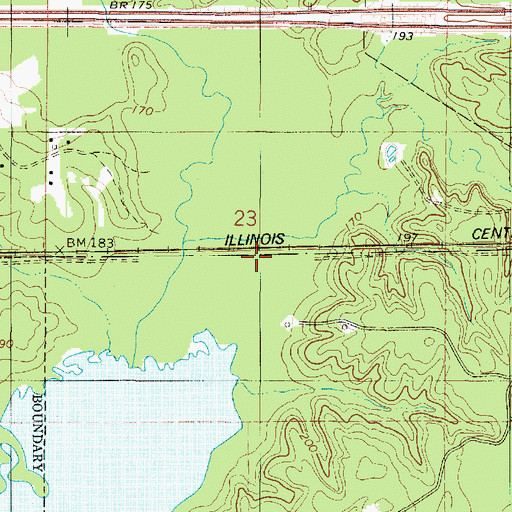 Topographic Map of Ward Four, LA