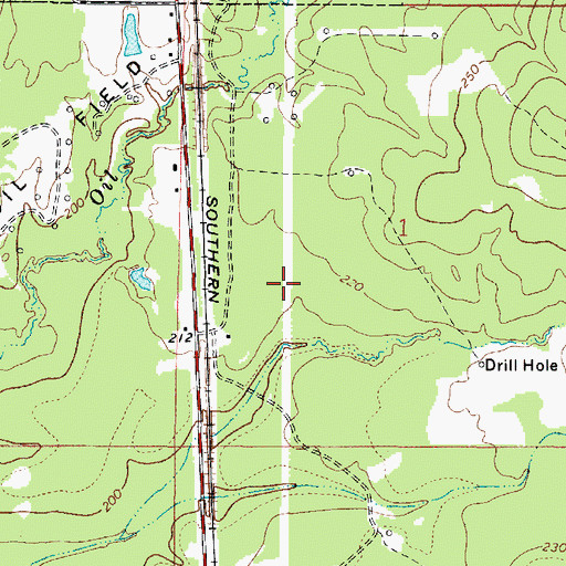 Topographic Map of Ward Two, LA