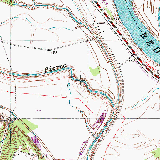 Topographic Map of Ward Eight, LA