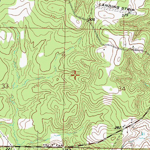 Topographic Map of Ward Nine, LA