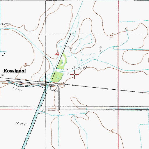 Topographic Map of Ward Two, LA