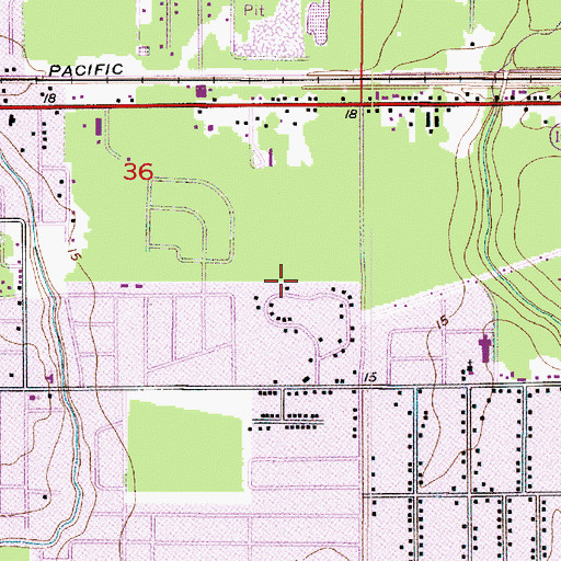 Topographic Map of Ward Four, LA