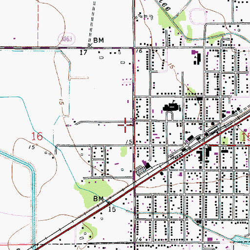 Topographic Map of Ward Seven, LA