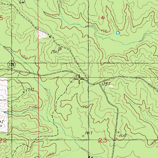 Topographic Map of Ward Two, LA