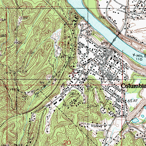 Topographic Map of Ward Four, LA