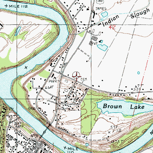 Topographic Map of Ward Five, LA