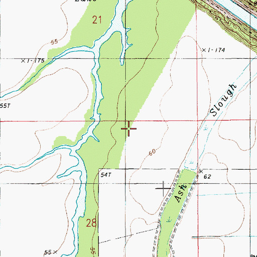 Topographic Map of Ward Six, LA