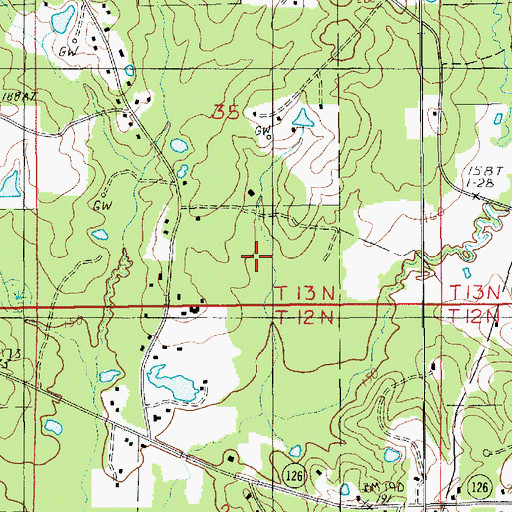 Topographic Map of Ward Seven, LA