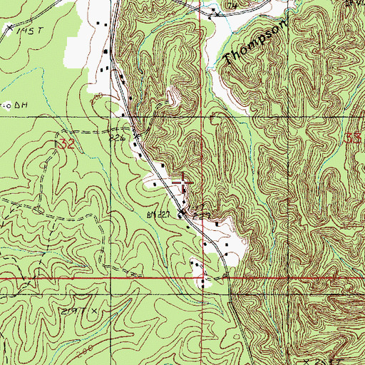 Topographic Map of Ward Eight, LA