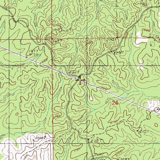 Topographic Map of Ward Three, LA
