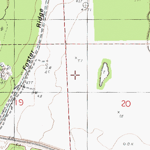 Topographic Map of Ward Nine, LA