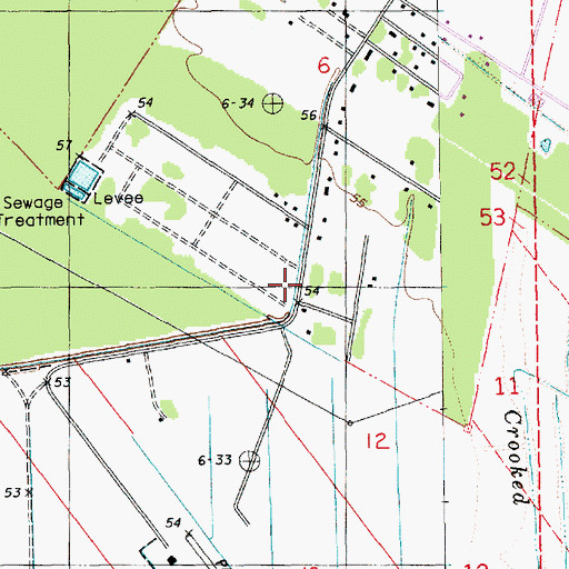 Topographic Map of Ward Four, LA