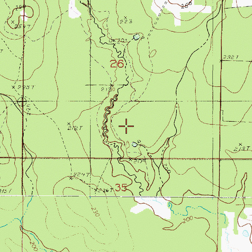 Topographic Map of Ward Two, LA
