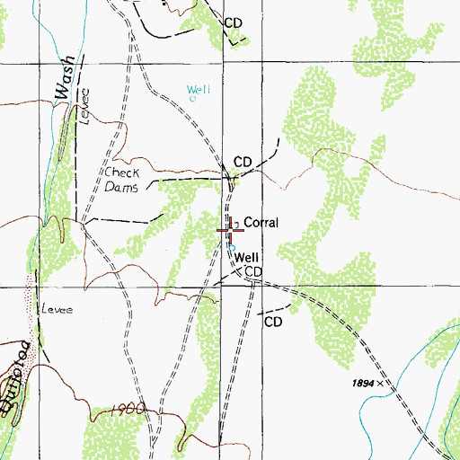 Topographic Map of Akchin Well, AZ
