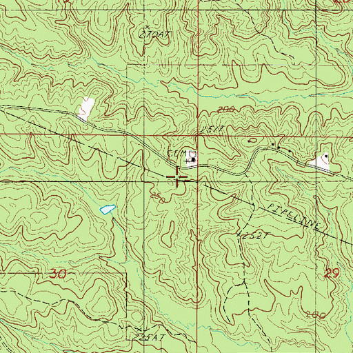 Topographic Map of Ward Seven, LA