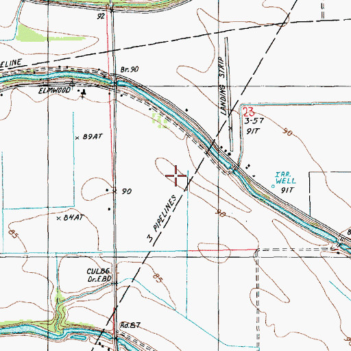 Topographic Map of Ward Six, LA