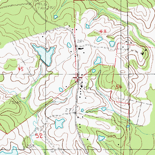 Topographic Map of Ward Seven, LA