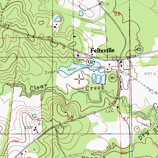 Topographic Map of Ward Eight, LA
