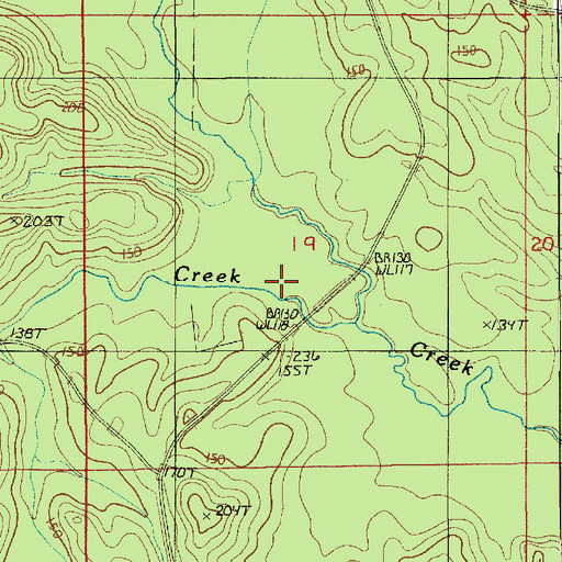 Topographic Map of Ward Four, LA